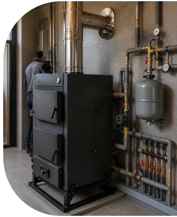 Монтаж твердотопливного котла в Печоре от 15273 р. | АПаруса-Пчр