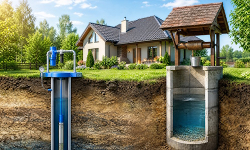 Автономное водоснабжение загородного дома Печора: скважина или колодец 